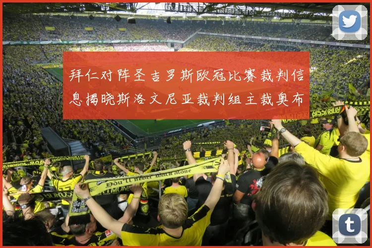 拜仁对阵圣吉罗斯欧冠比赛裁判信息揭晓斯洛文尼亚裁判组主裁奥布雷诺维奇执法